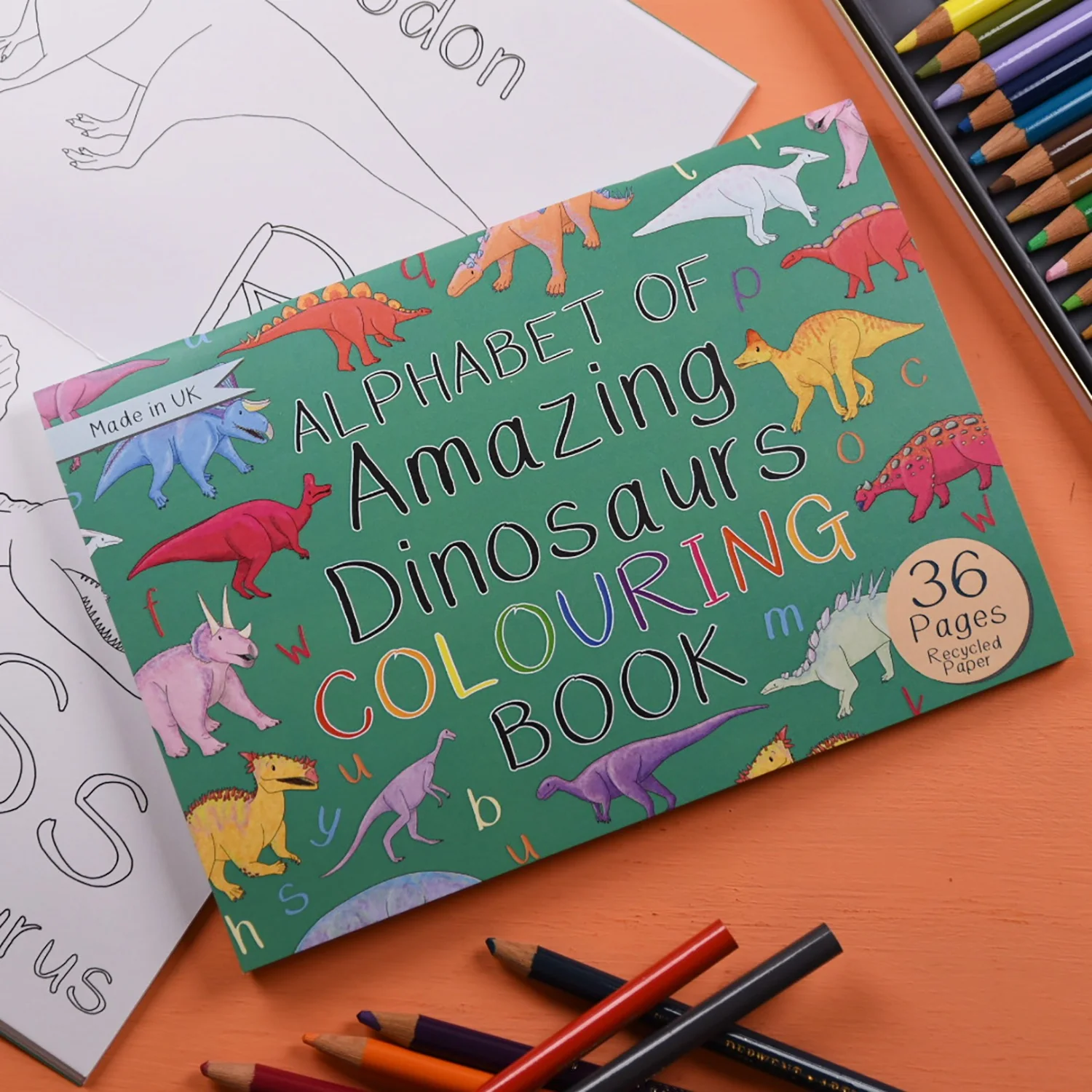 Alphabet of Amazing Dinosaurs Colouring Book - Image 3