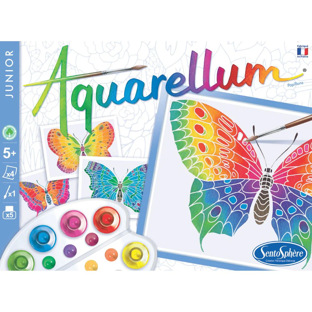 Aquarellum Junior Butterflies - Paint by Numbers Kit - Image 3