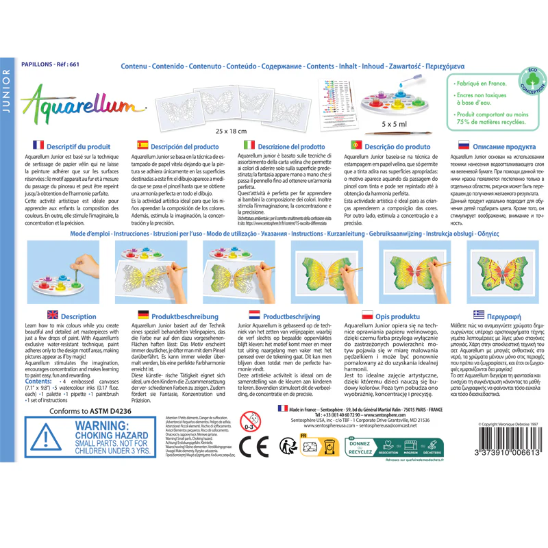 Aquarellum Junior Butterflies - Paint by Numbers Kit - Image 4