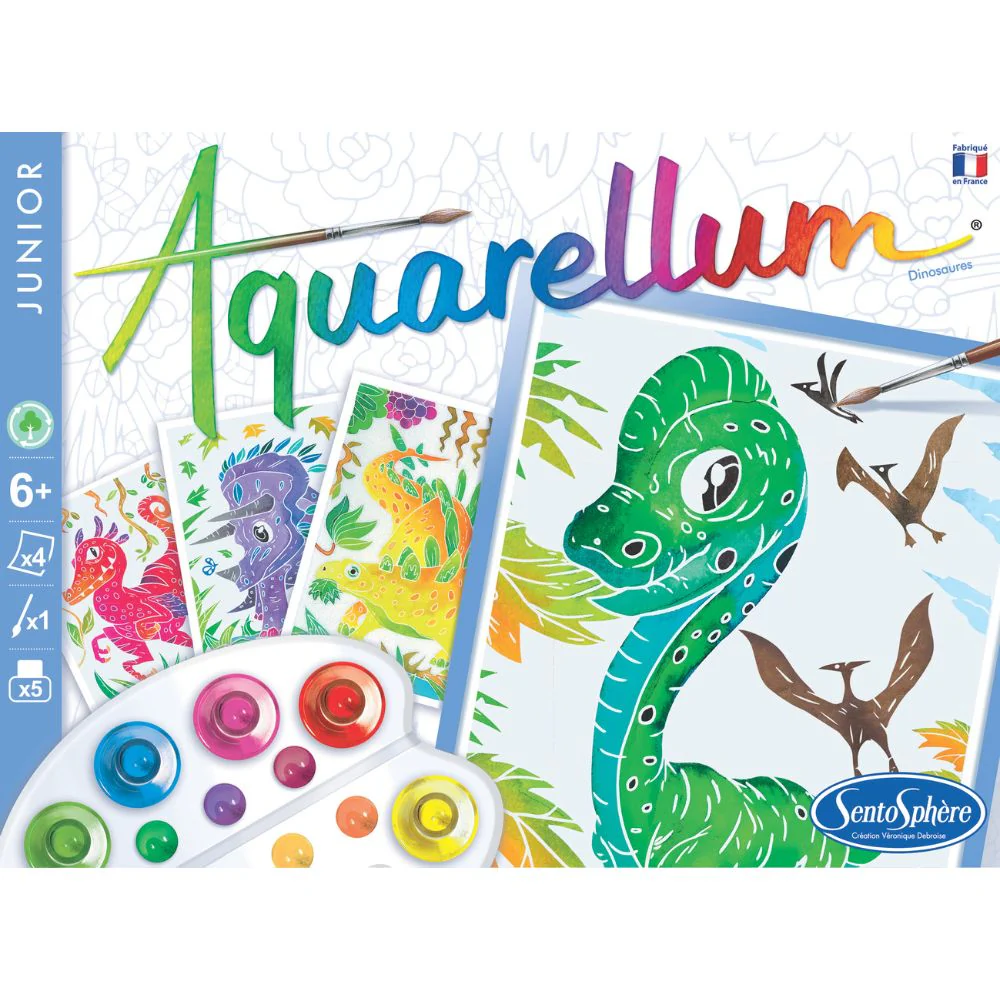 Aquarellum Junior Dinosaurs - Paint By Numbers For Kids - Image 4