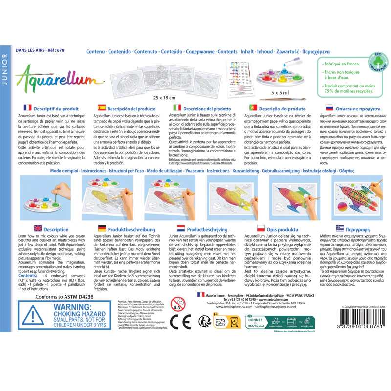 Aquarellum Junior In the Sky - Paint by Numbers for Kids - Image 4