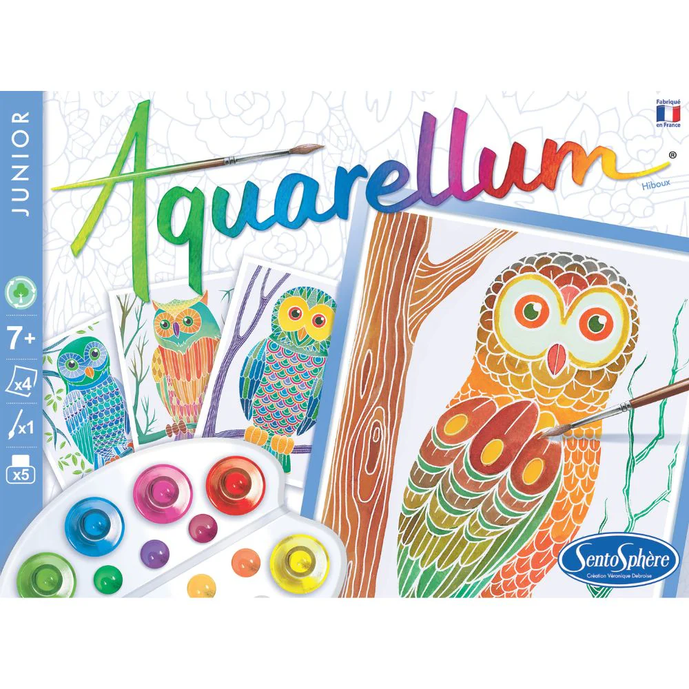 Aquarellum Junior Owls - Painting by Numbers - Image 3