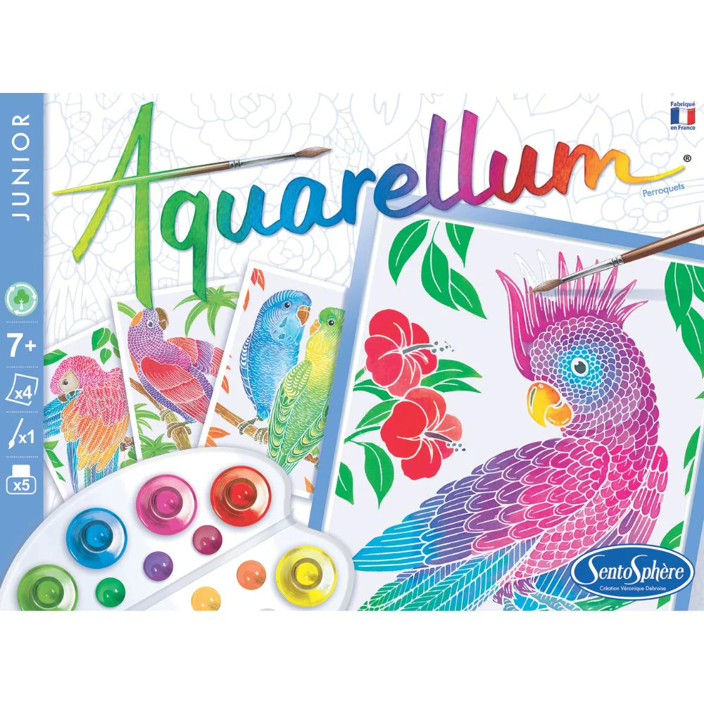 Aquarellum Junior Parrots - Paint by Numbers for Kids - Image 4