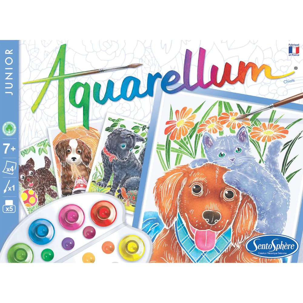 Aquarellum Junior Puppies - Paint By Numbers For Kids - Image 3