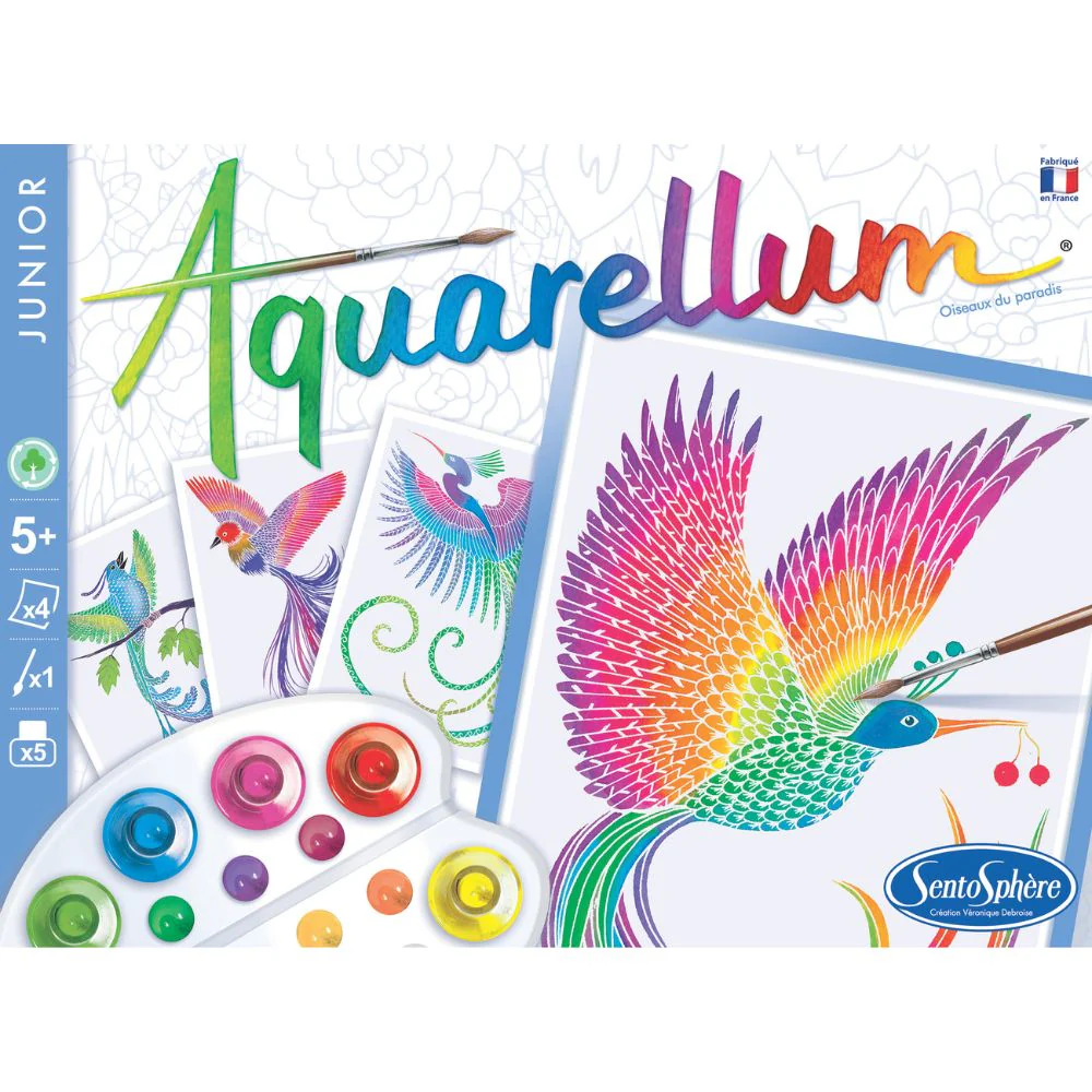 Aquarellum Junior Birds of Paradise - Painting by Numbers Kits for Kids - Image 3