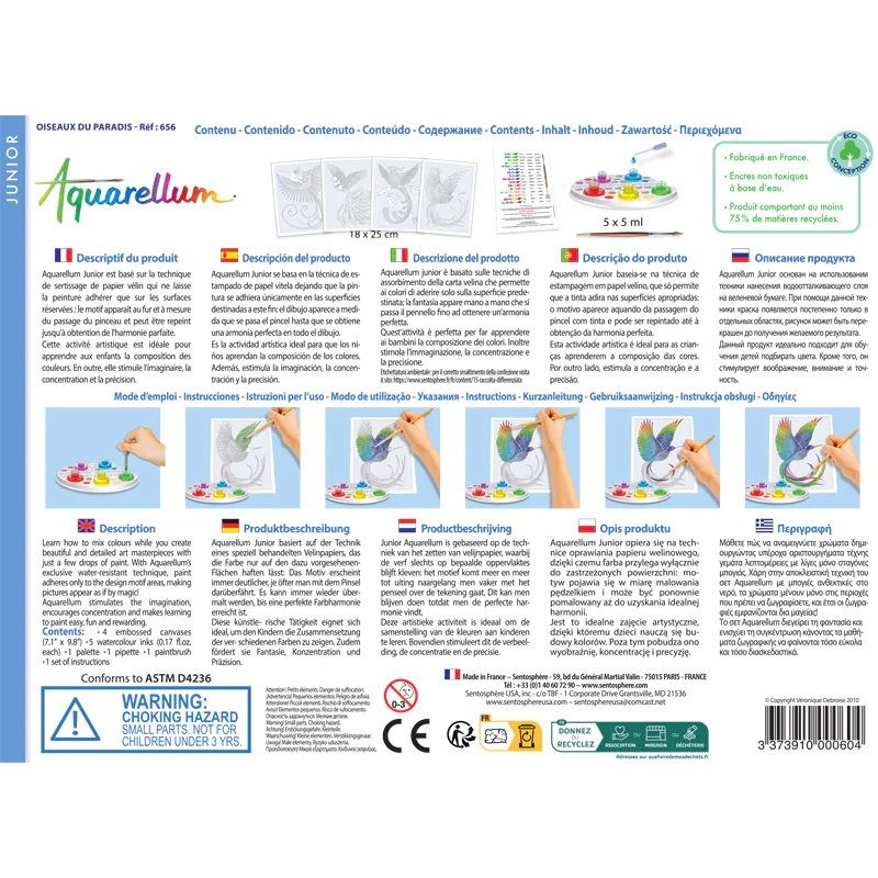 Aquarellum Junior Birds of Paradise - Painting by Numbers Kits for Kids - Image 4
