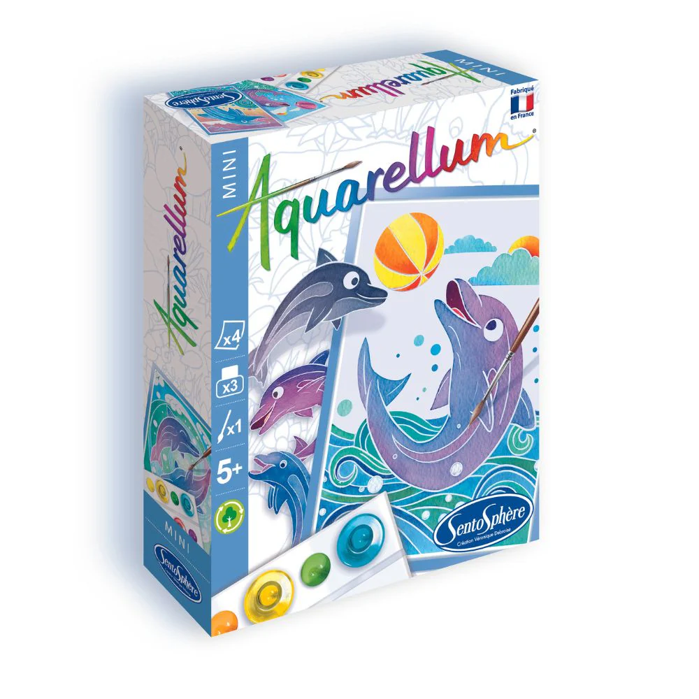 Aquarellum Mini Dolphins - Paint by Numbers for Kids - Image 2