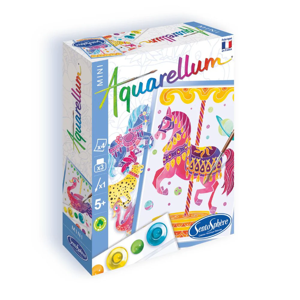 Aquarellum Mini Merry Go Round - Paint by Numbers for Kids - Image 2