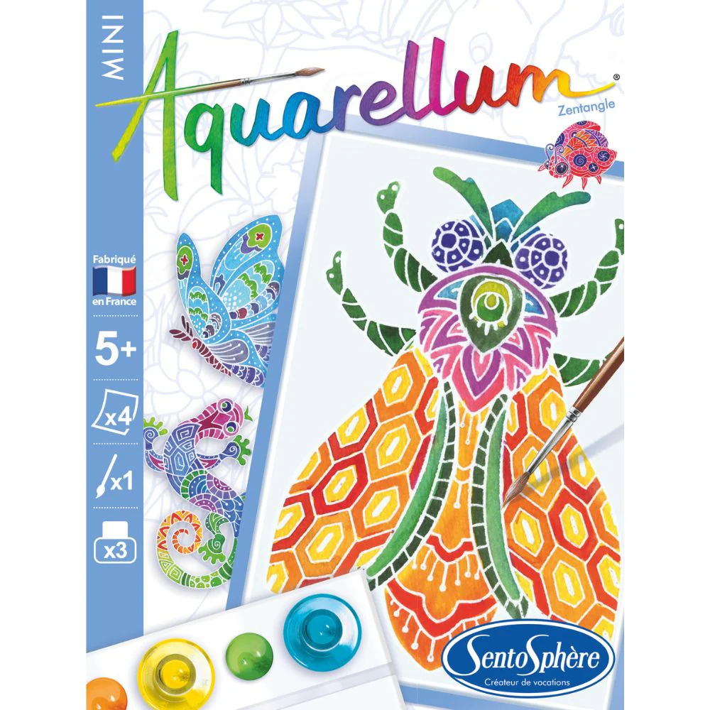 Aquarellum Mini Zentangle - Paint by Numbers for Kids - Image 3