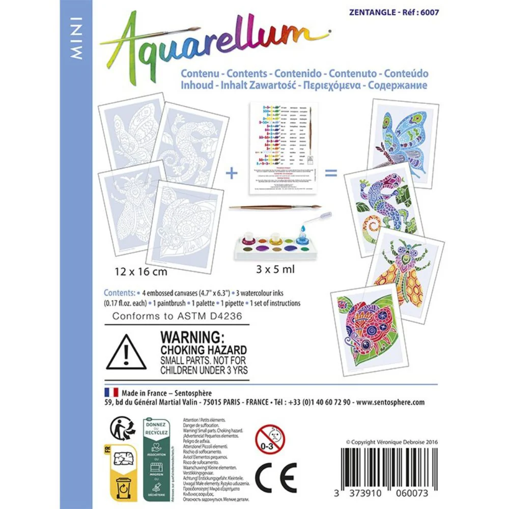 Aquarellum Mini Zentangle - Paint by Numbers for Kids - Image 4