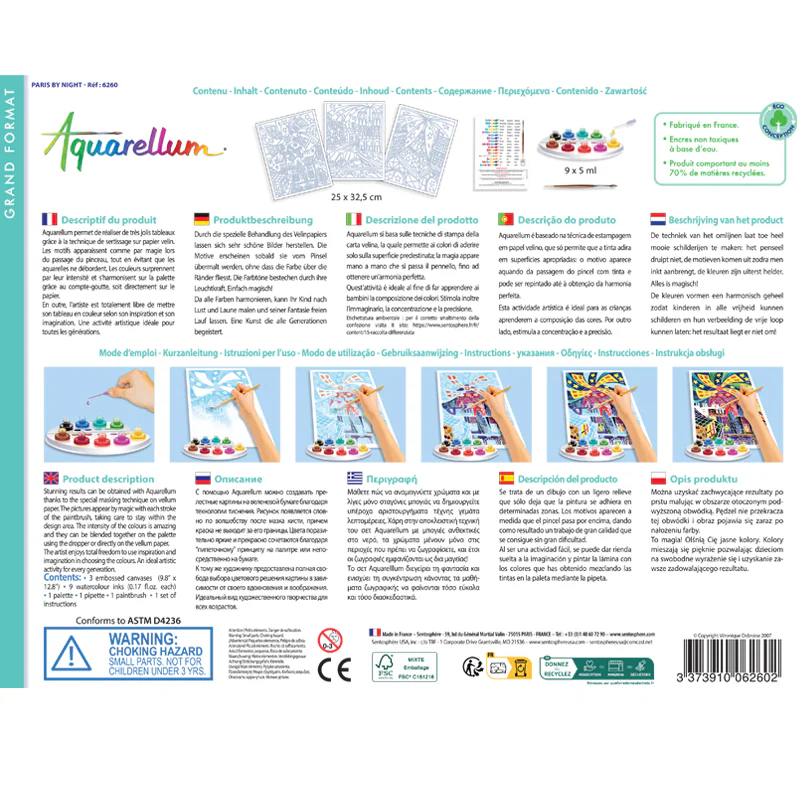 Aquarellum Paris by Night - Painting Kits for Kids - Image 4
