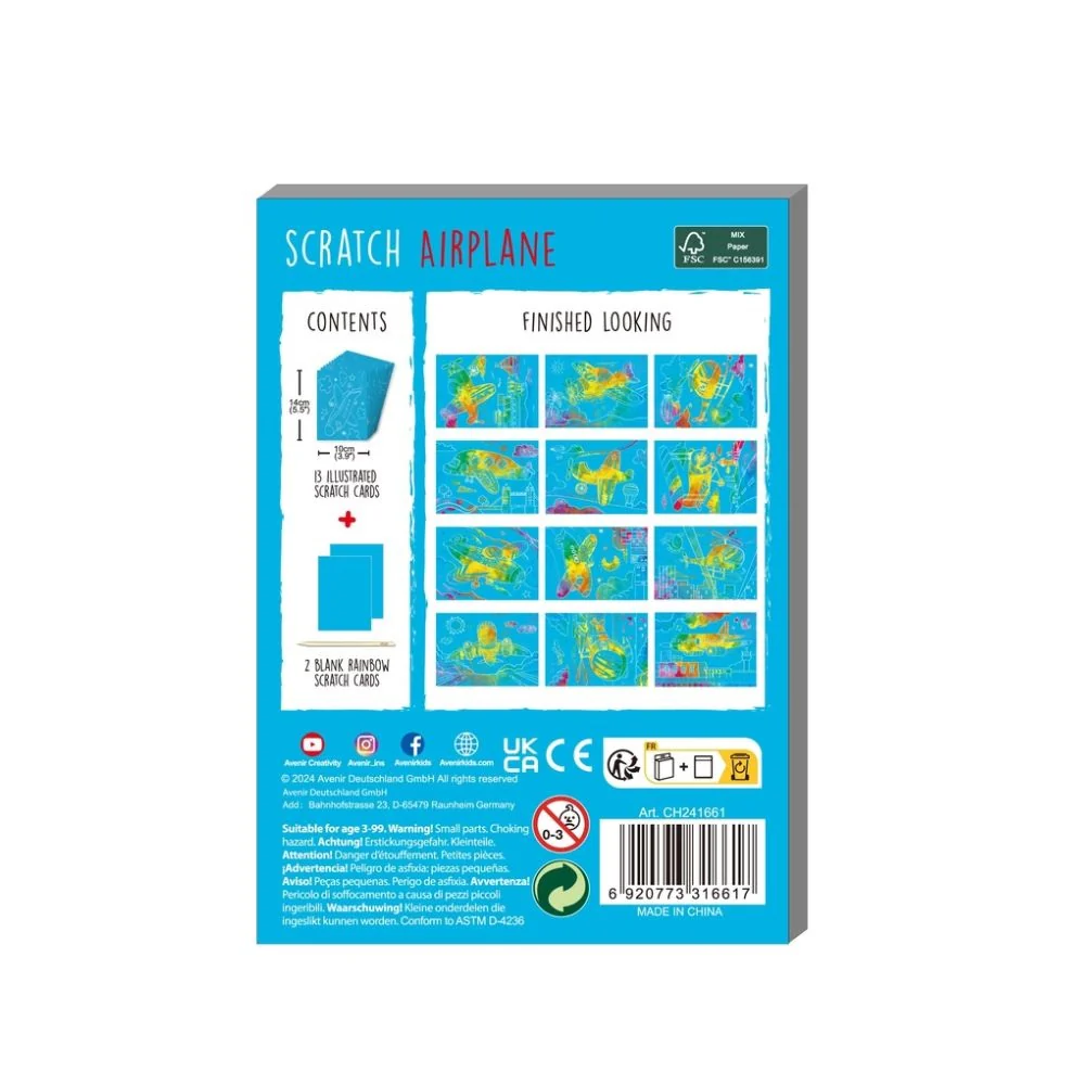 Avenir Mini Travel Scratch Book - Airplane - Image 5