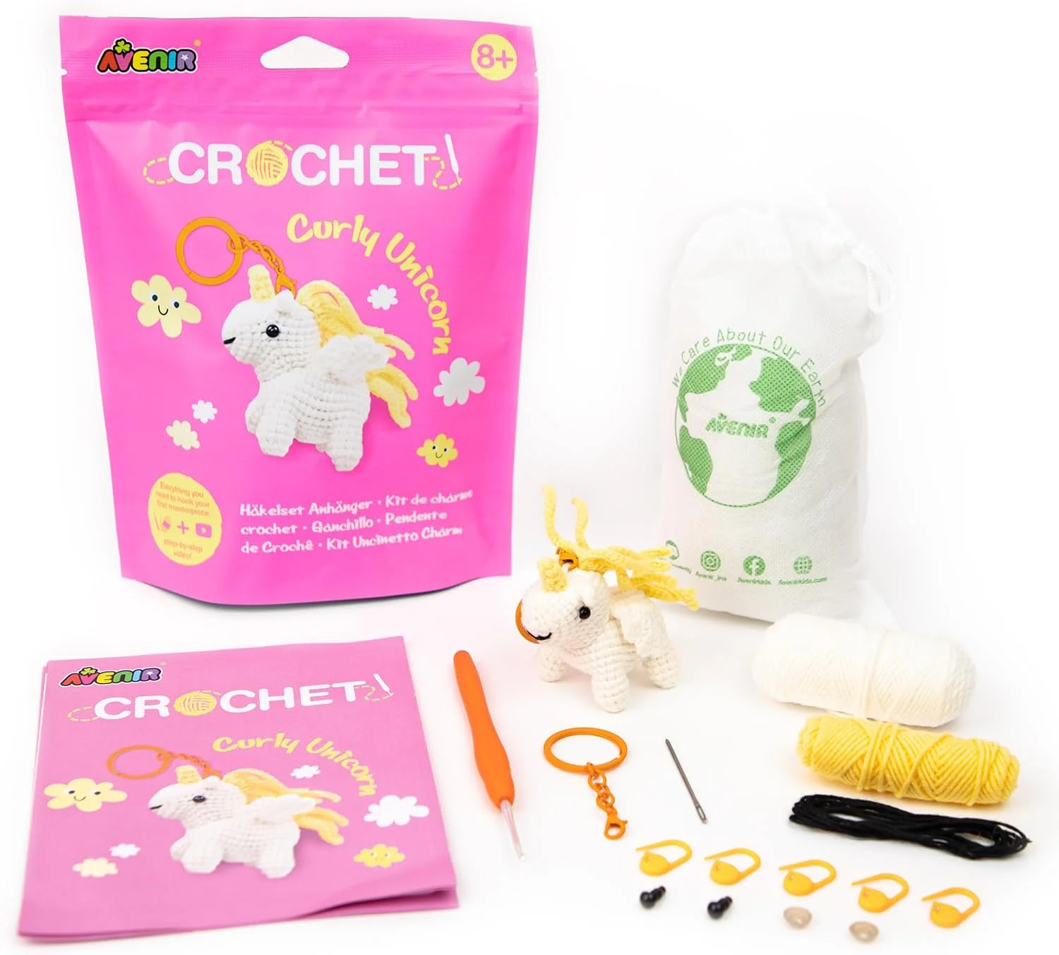 Avenir Crochet Starter Kit - Curly Unicorn - Image 3