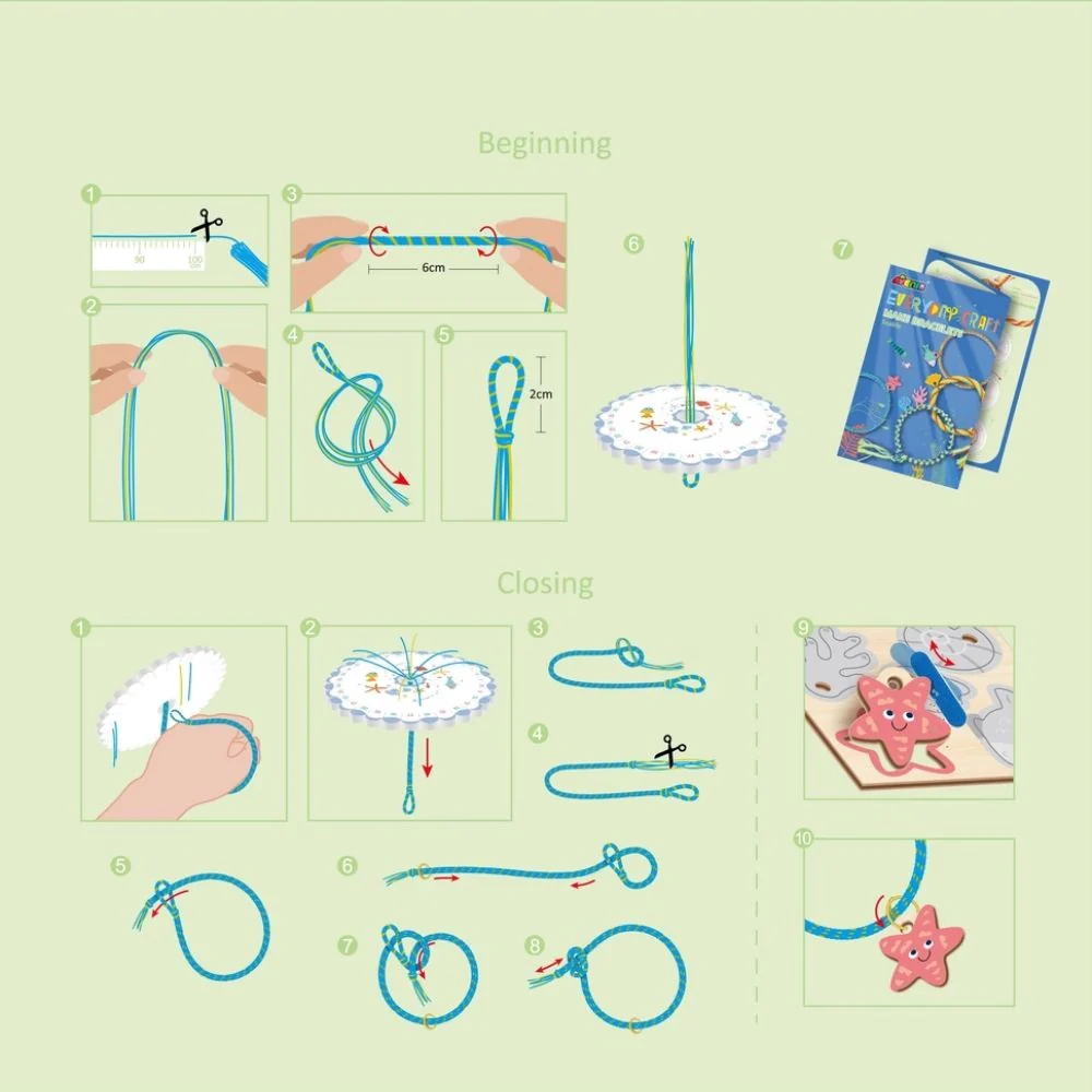 Avenir Glow In The Dark Bracelet Making Kit - Sealife - Image 4