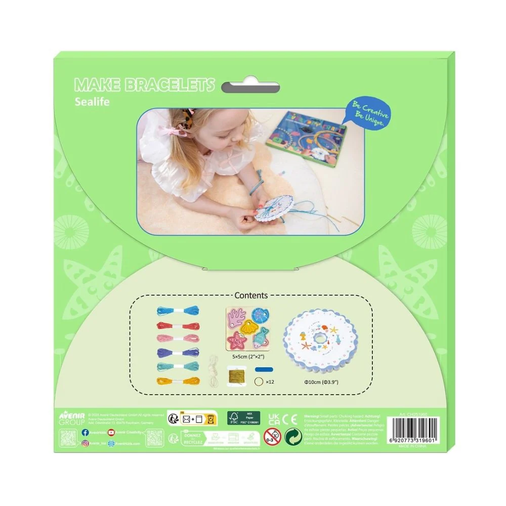 Avenir Glow In The Dark Bracelet Making Kit - Sealife - Image 5