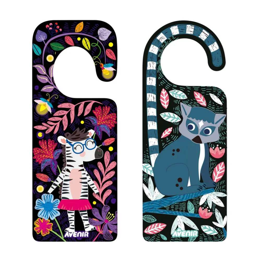 Avenir Scratch Art Animal Door Hangers - Image 2
