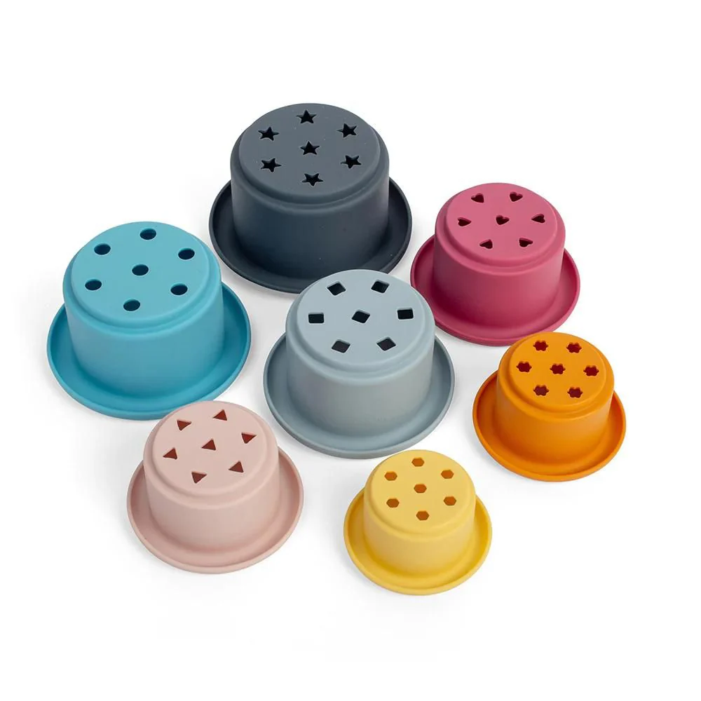 Bigjigs Toys Silicone Stacking Cups for Babies and Toddlers - Image 4
