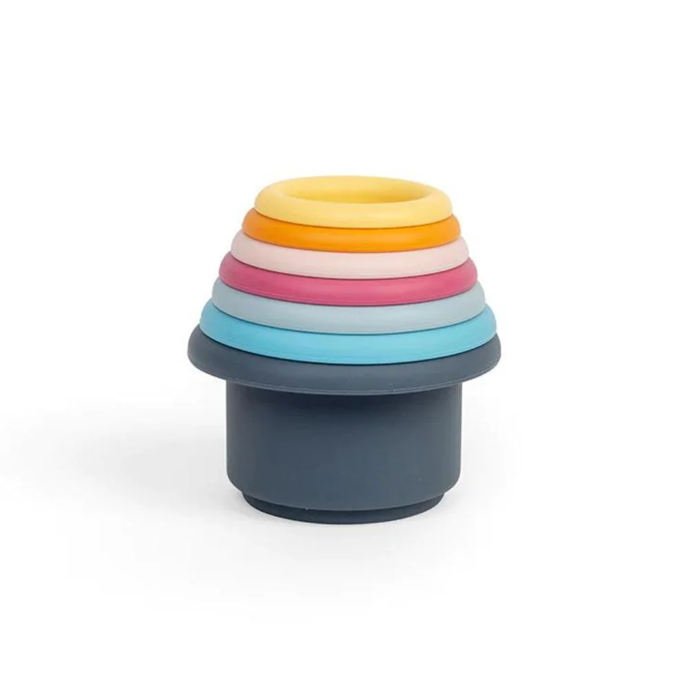 Bigjigs Toys Silicone Stacking Cups for Babies and Toddlers - Image 5