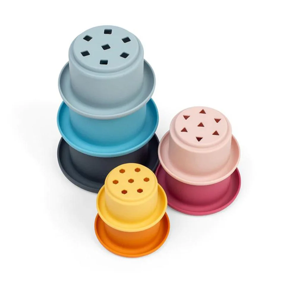 Bigjigs Toys Silicone Stacking Cups for Babies and Toddlers - Image 6
