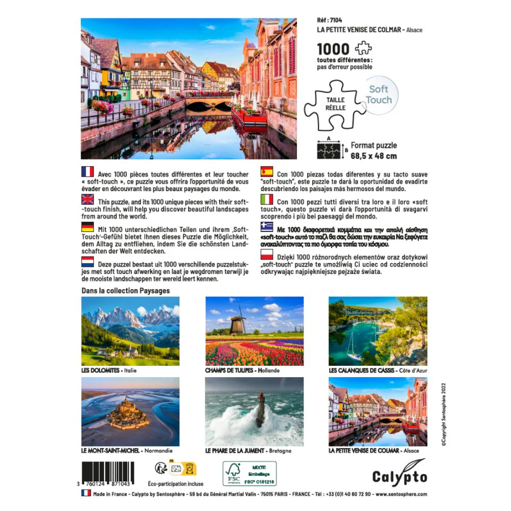 Calypto Jigsaw Puzzle 1000 Piece - Colmar's Little Venice (Alsace) - Image 5