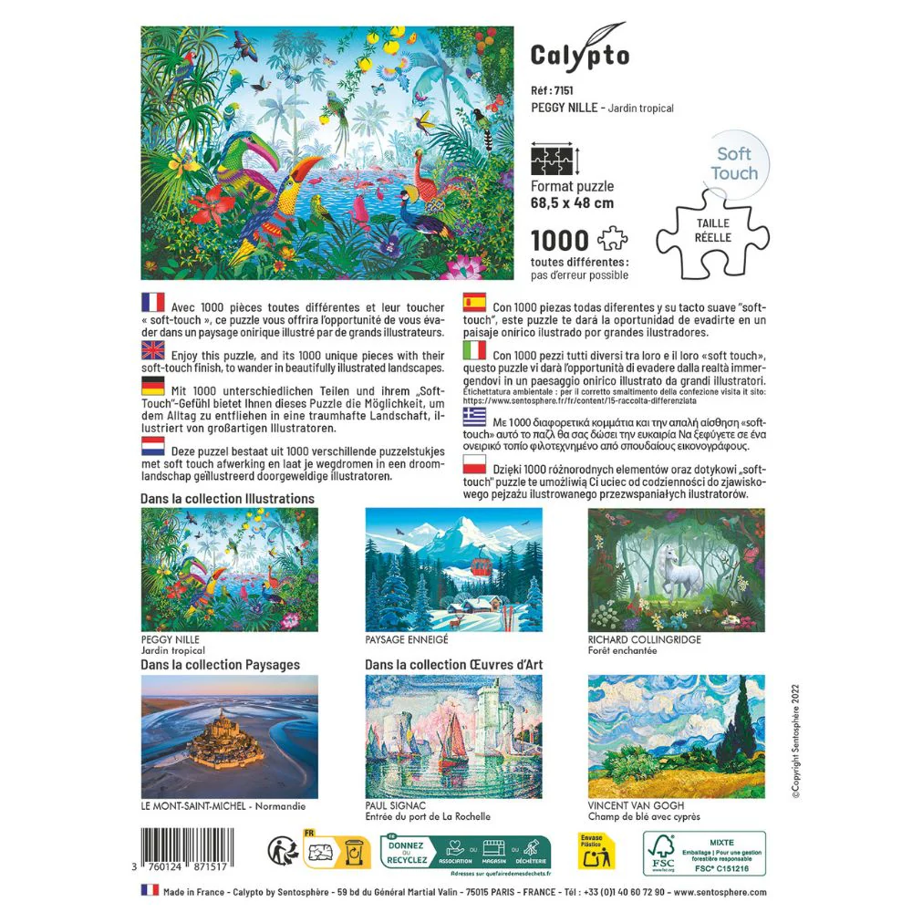 Calypto Jigsaw Puzzle 1000 Piece - Tropical Garden by Peggy Nille - Image 4