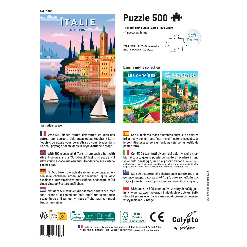 Calypto Jigsaw Puzzle 500 Piece - Italy - Image 4