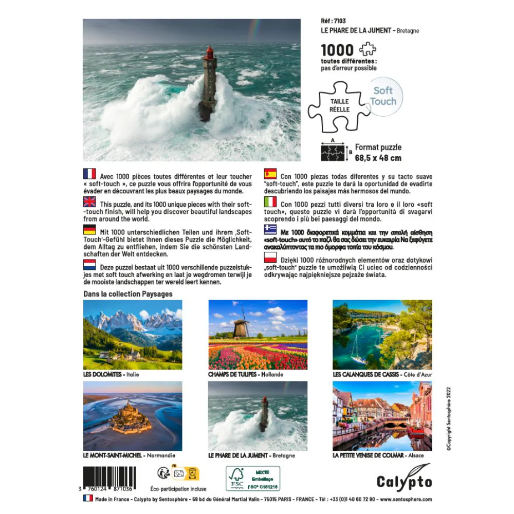 Calypto Jigsaw Puzzle 1000 Piece - Lighthouse of La Jument - Image 5