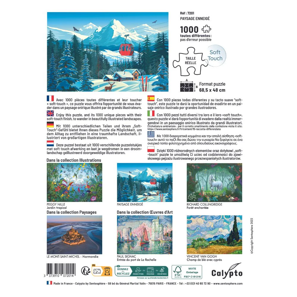 Calypto Jigsaw Puzzle 1000 Piece - Snowy Landscape - Image 5
