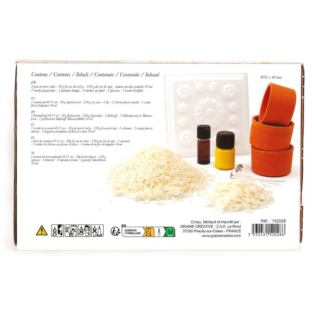 Beginners Candle Making Kit - Daisy Terracotta Pots - Image 7