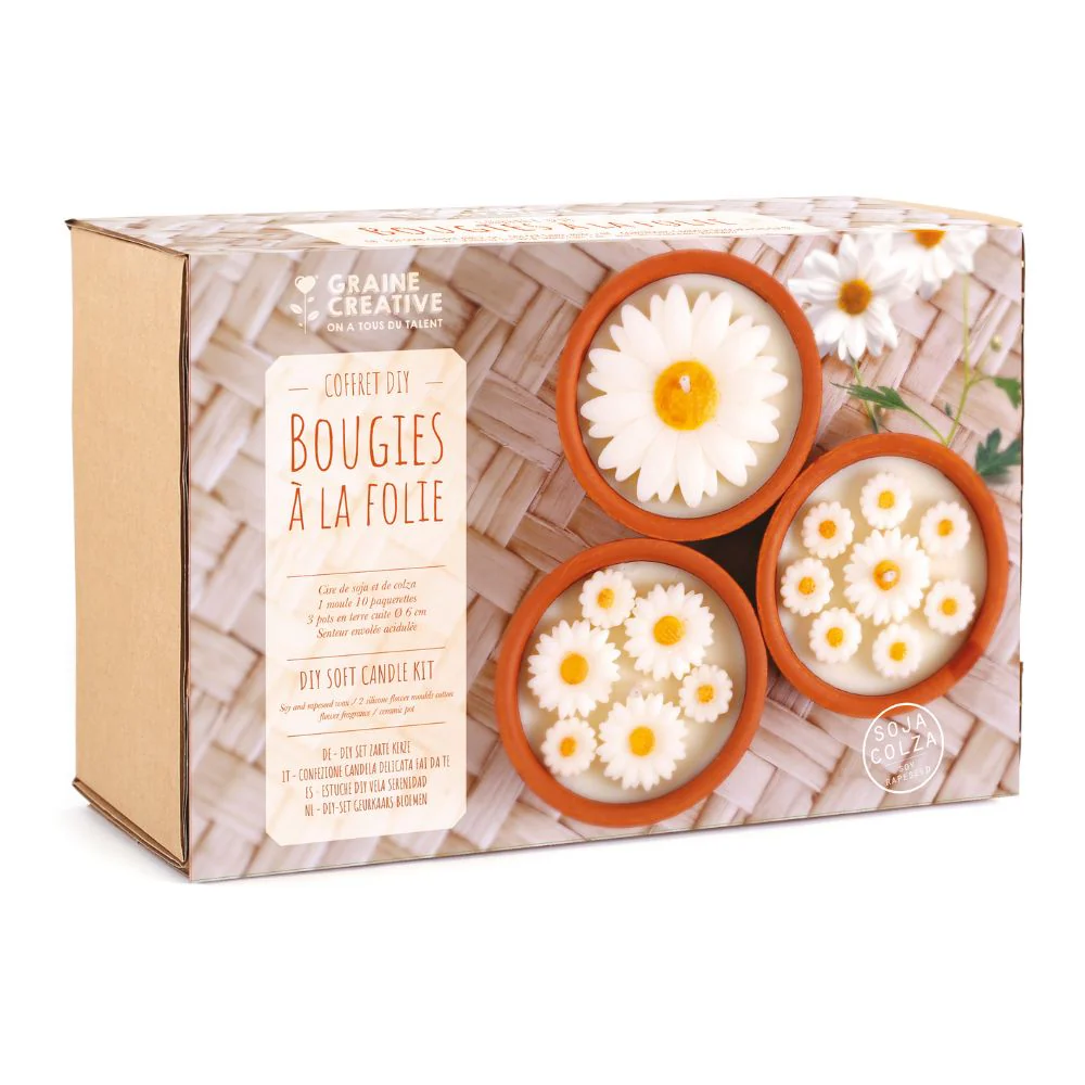Beginners Candle Making Kit - Daisy Terracotta Pots - Image 8
