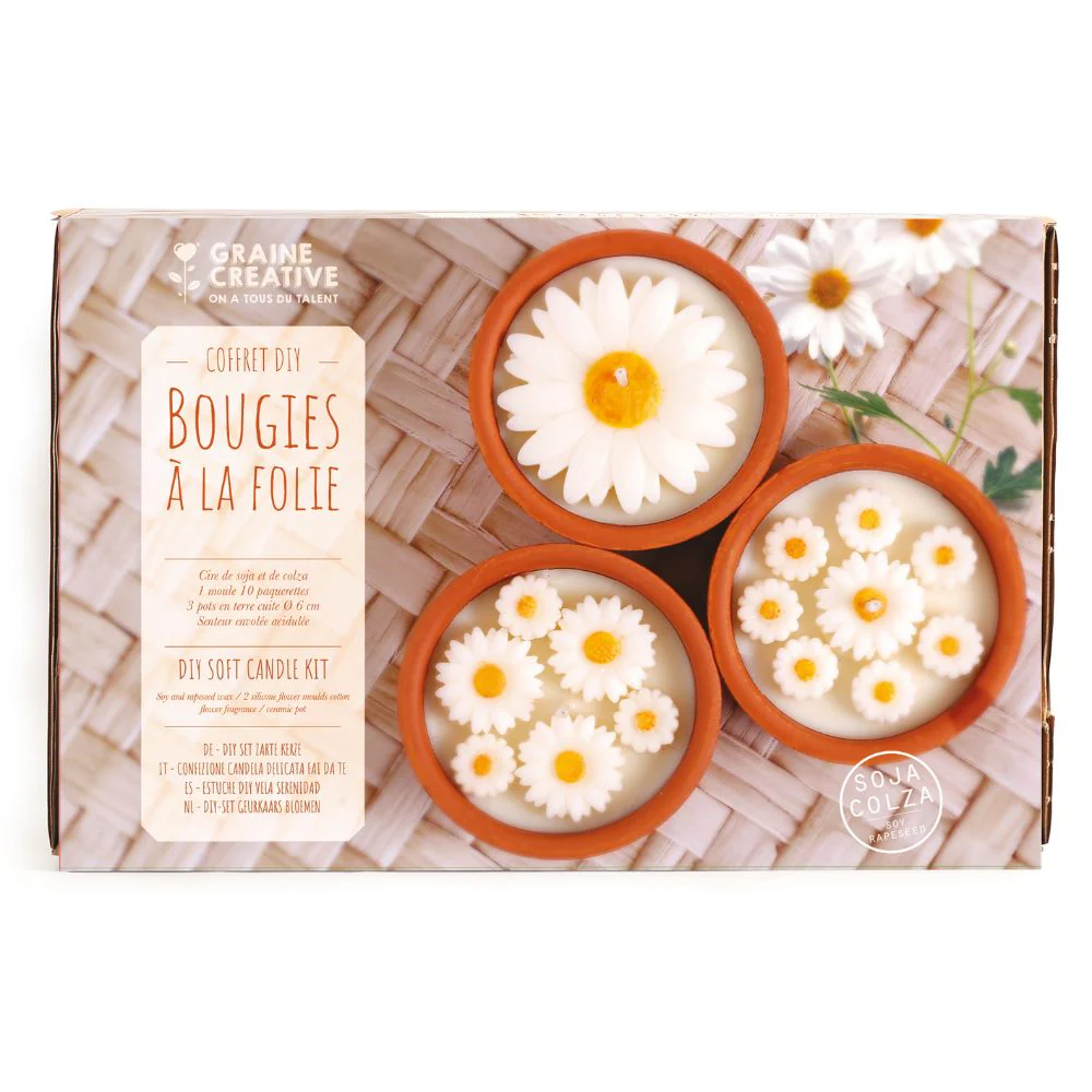Beginners Candle Making Kit - Daisy Terracotta Pots - Image 9