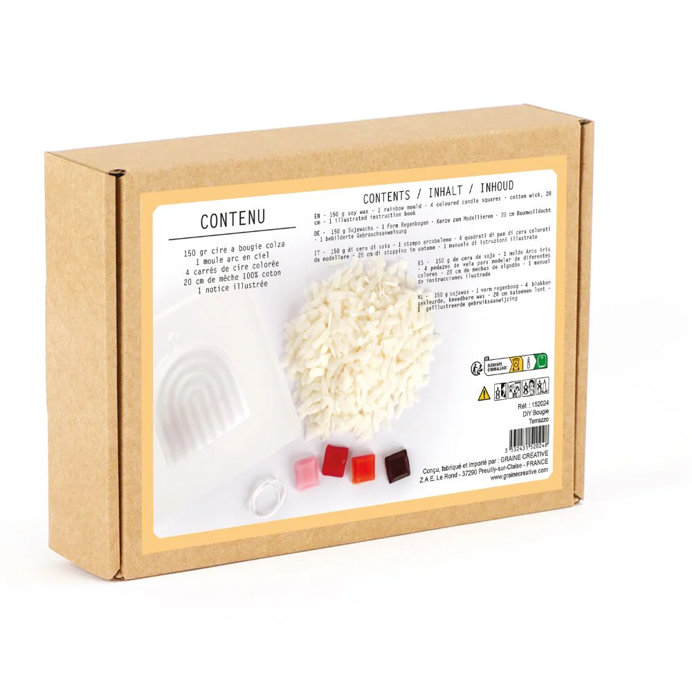 Kids Candle Making Kit - Rainbow Terrazzo - Image 5