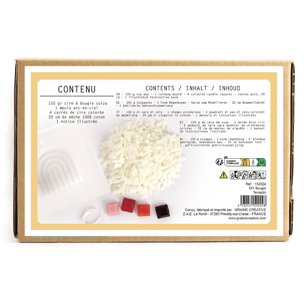 Kids Candle Making Kit - Rainbow Terrazzo - Image 6