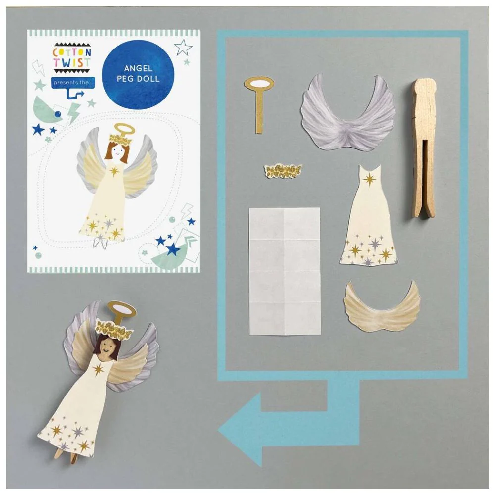 Cotton Twist - Make your own Angel Peg Doll - Image 4
