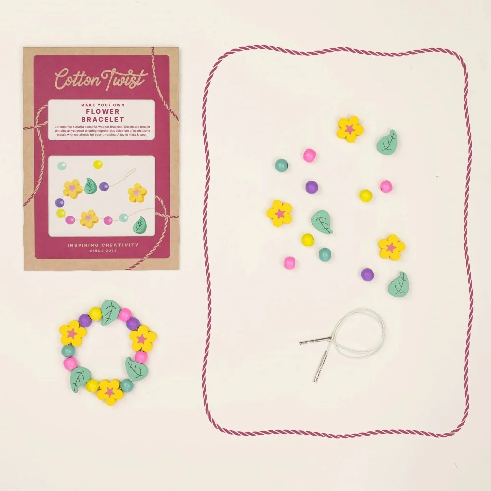 Cotton Twist Make Your Own Flower Bracelet - Image 3