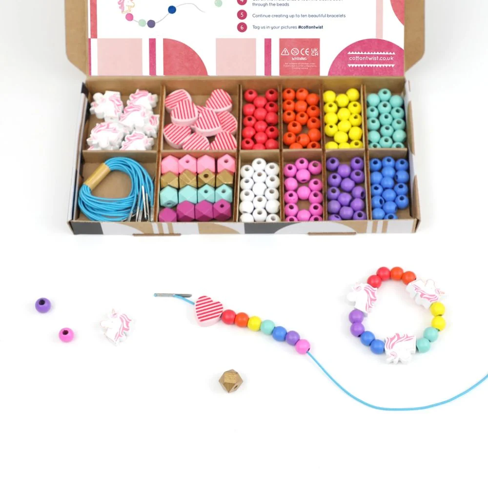 Cotton Twist Unicorn & Heart Bracelet Making Kit - Image 3