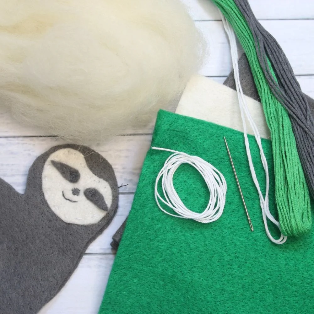 Crafty You Crafty Me Sloth Felt Garland Kit - Image 3