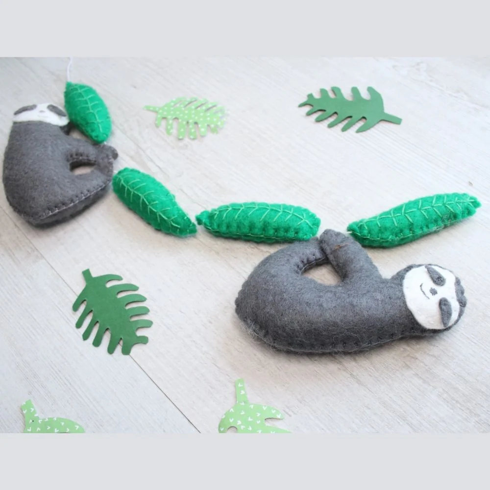 Crafty You Crafty Me Sloth Felt Garland Kit - Image 4