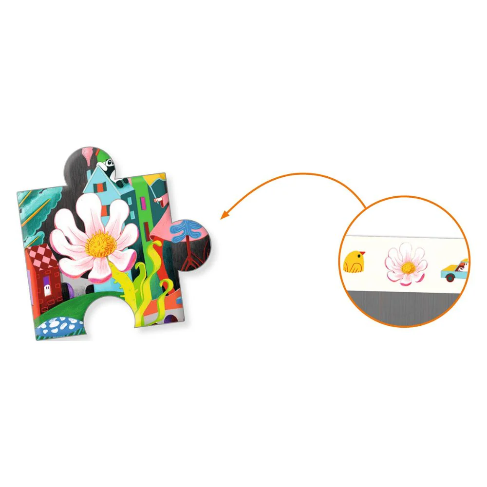 Djeco Observation Kids Jigsaw Puzzle - Crazy Town - Image 3