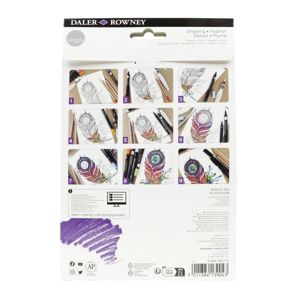 Feather Colour Splash Beginner Art Activity Set - Gifts For 10 Years Old + - Image 10