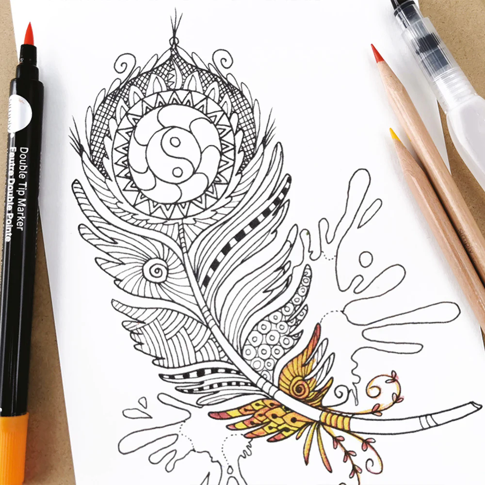 Feather Colour Splash Beginner Art Activity Set - Gifts For 10 Years Old + - Image 3