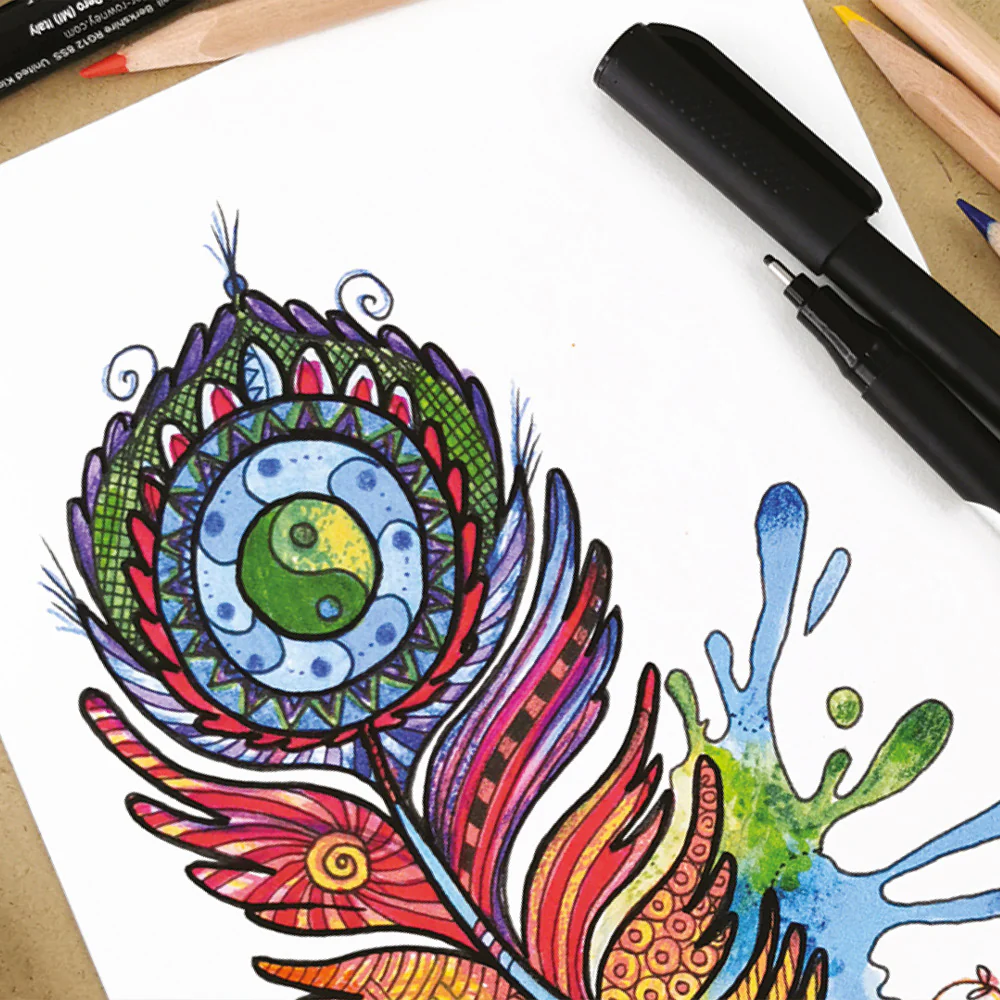 Feather Colour Splash Beginner Art Activity Set - Gifts For 10 Years Old + - Image 7