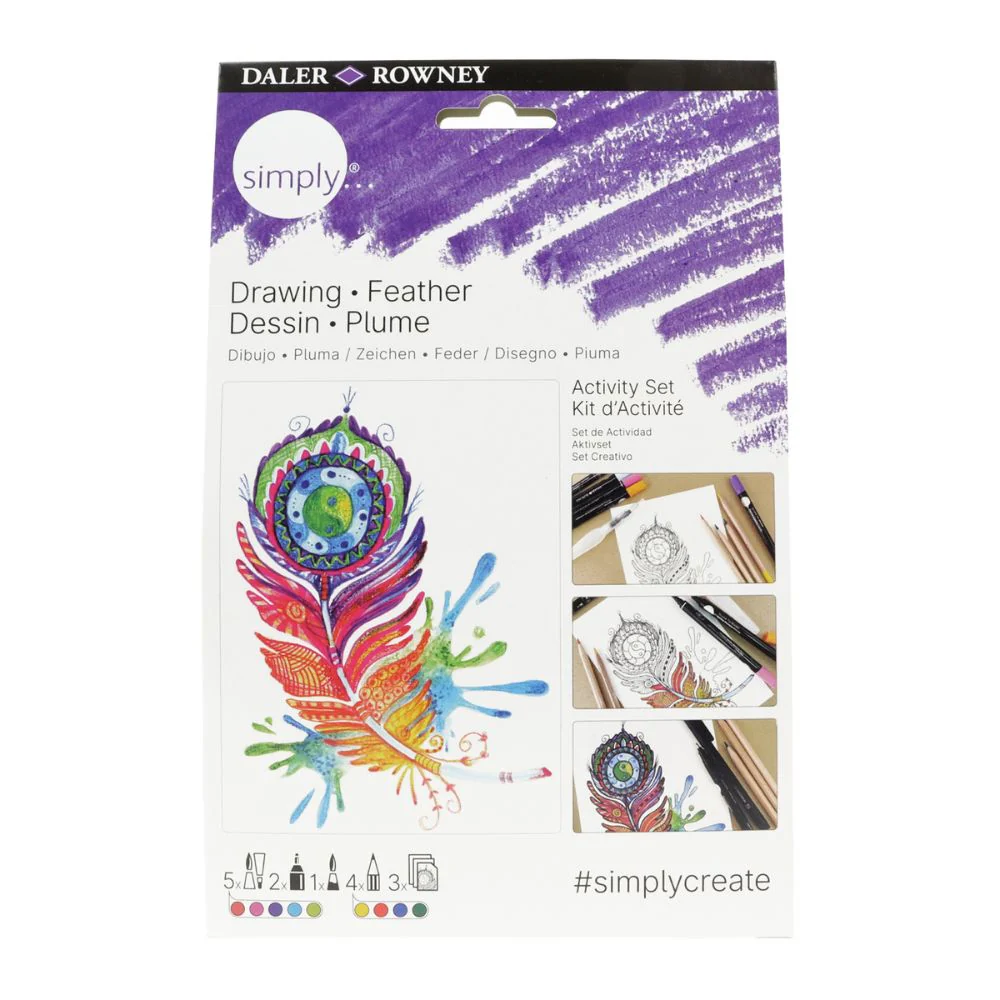 Feather Colour Splash Beginner Art Activity Set - Gifts For 10 Years Old + - Image 8