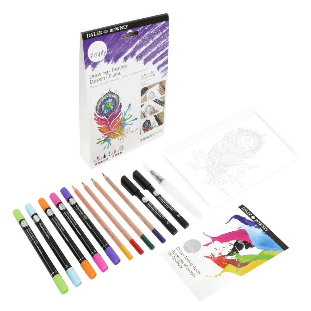 Feather Colour Splash Beginner Art Activity Set - Gifts For 10 Years Old + - Image 9