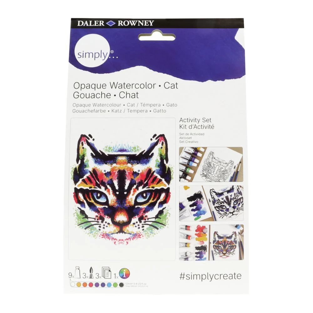 Beginner Gouache Painting Kit - Paint a Rainbow Cat Kit - Image 11