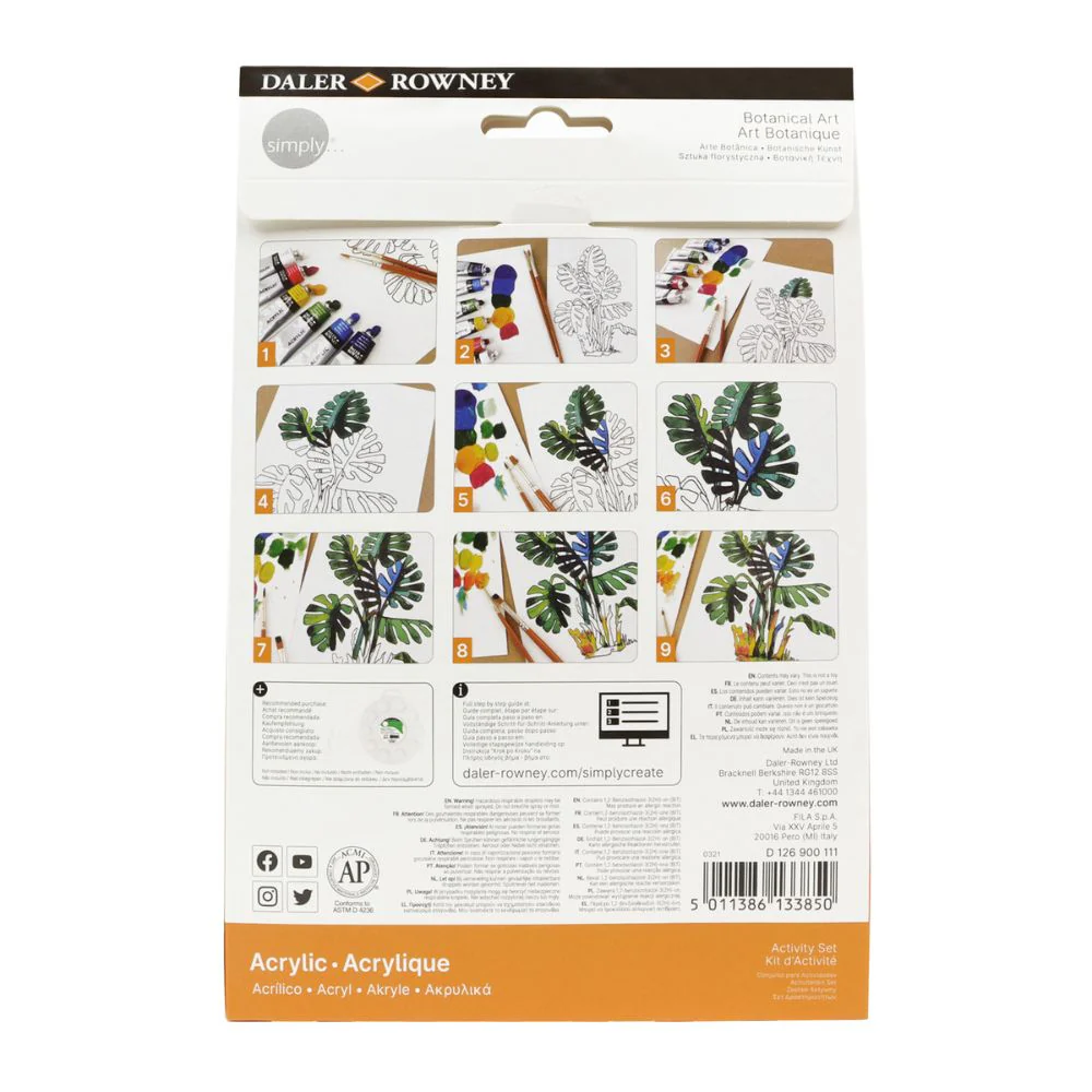 Daler Simply Value Acrylic Botanical Activity Painting Set - Image 4