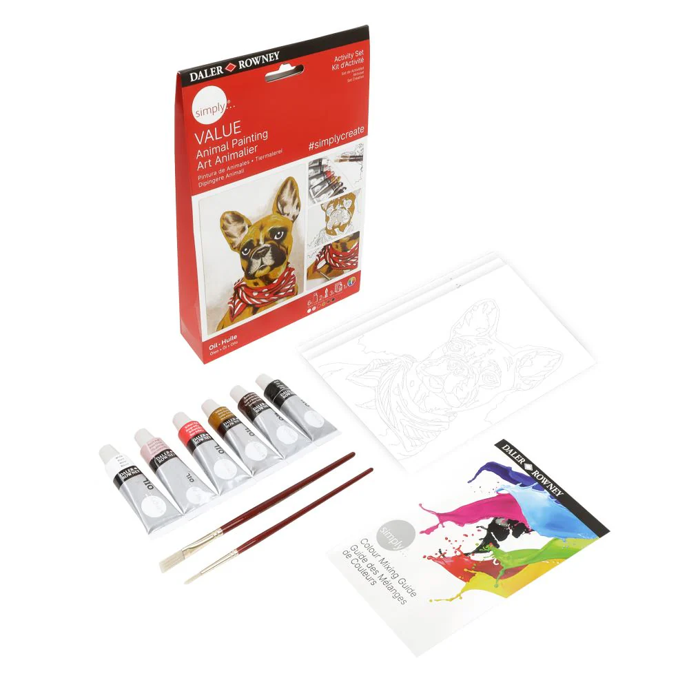 Daler Simply Value Oil Painting Activity Set - Animal - Image 2
