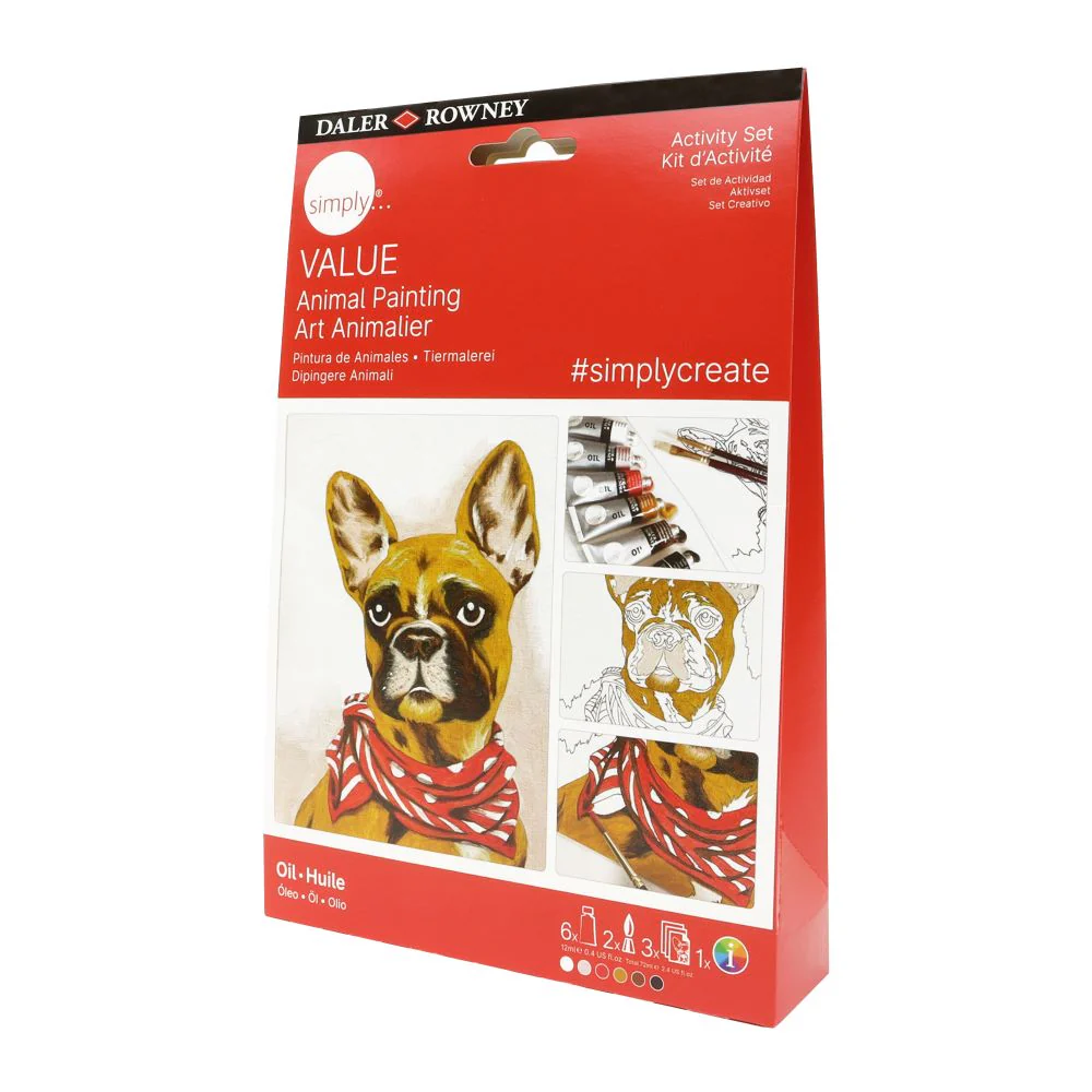Daler Simply Value Oil Painting Activity Set - Animal - Image 3