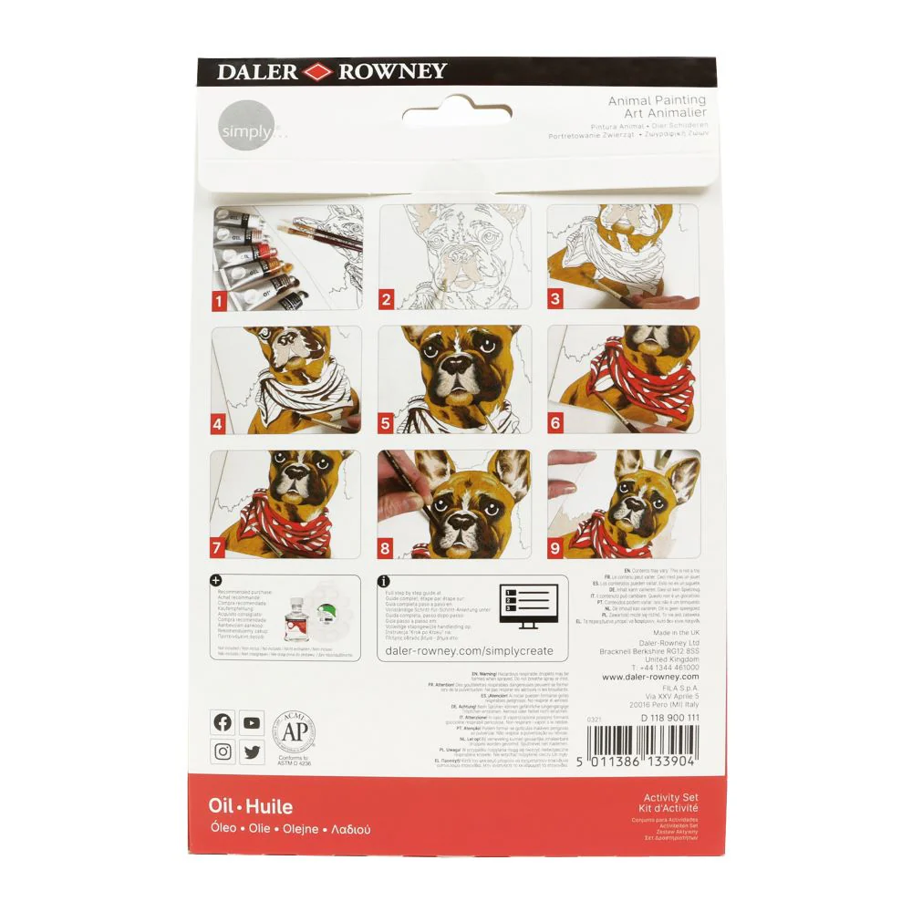 Daler Simply Value Oil Painting Activity Set - Animal - Image 4