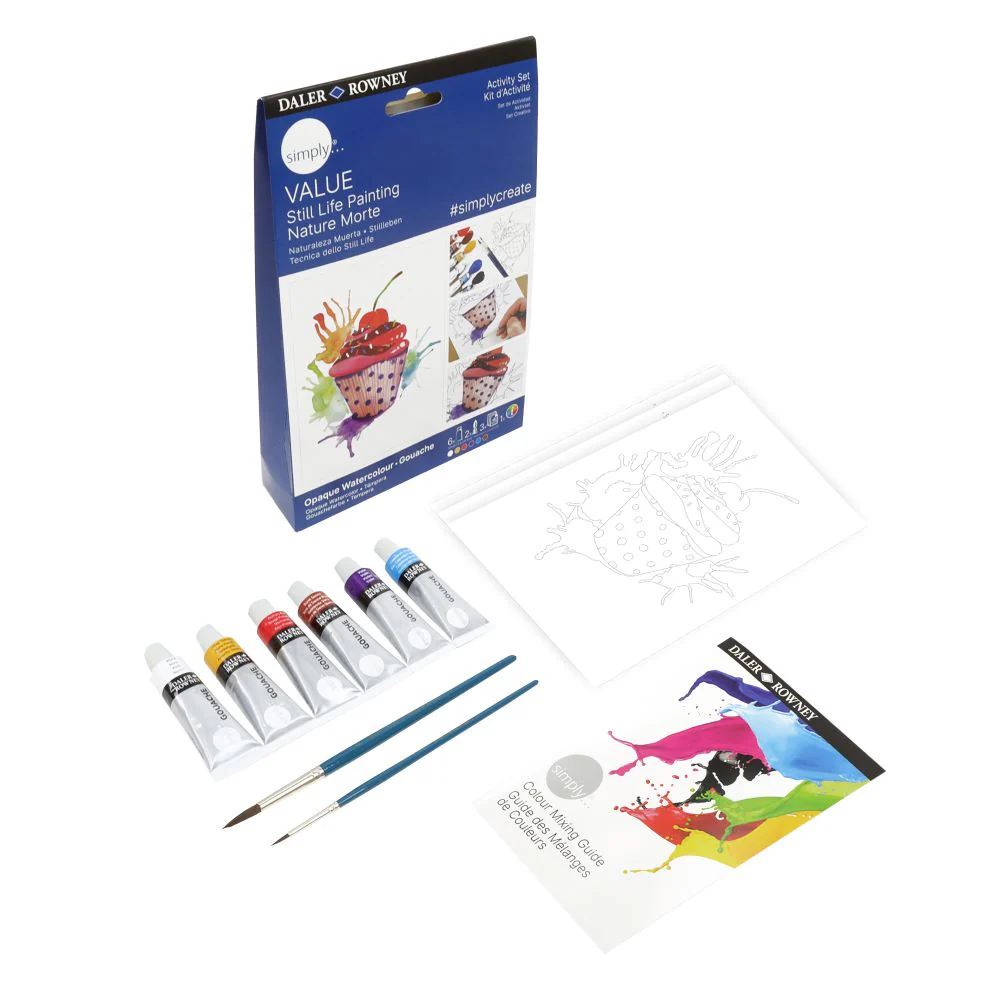 Daler Simply Value Opaque Watercolour Activity Set - Still Life - Image 2